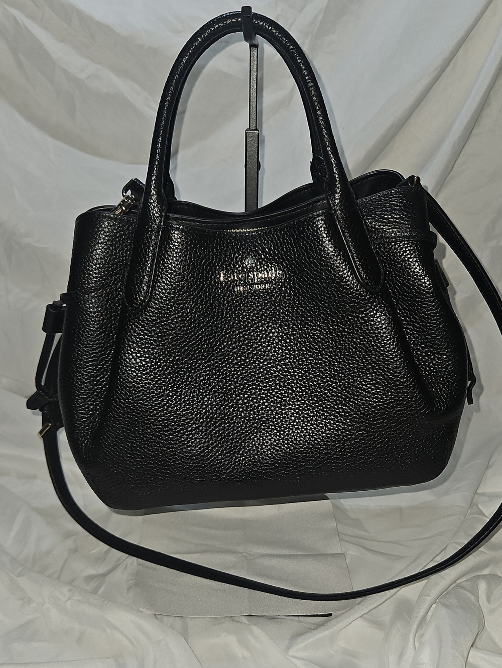 kate spade Black Pebbled Leather Small Dumpling Shoulder Bag